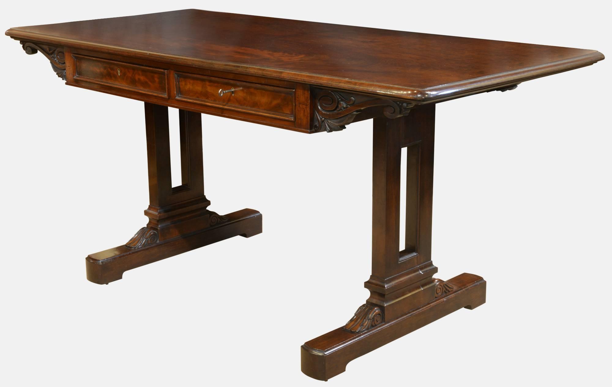 19th Century Mahogany Library Table (1 of 1) 19th Century Mahogany Library Table (1 of 1)