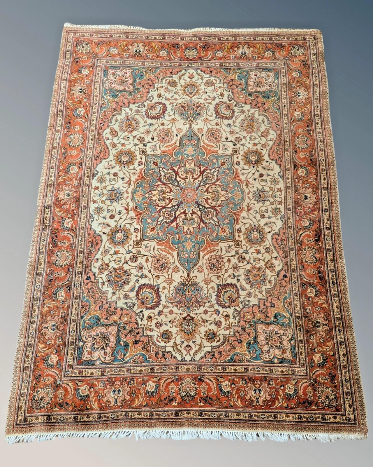 Beautiful Signed Tabriz Carpet (1 of 10) Beautiful Signed Tabriz Carpet (1 of 10)