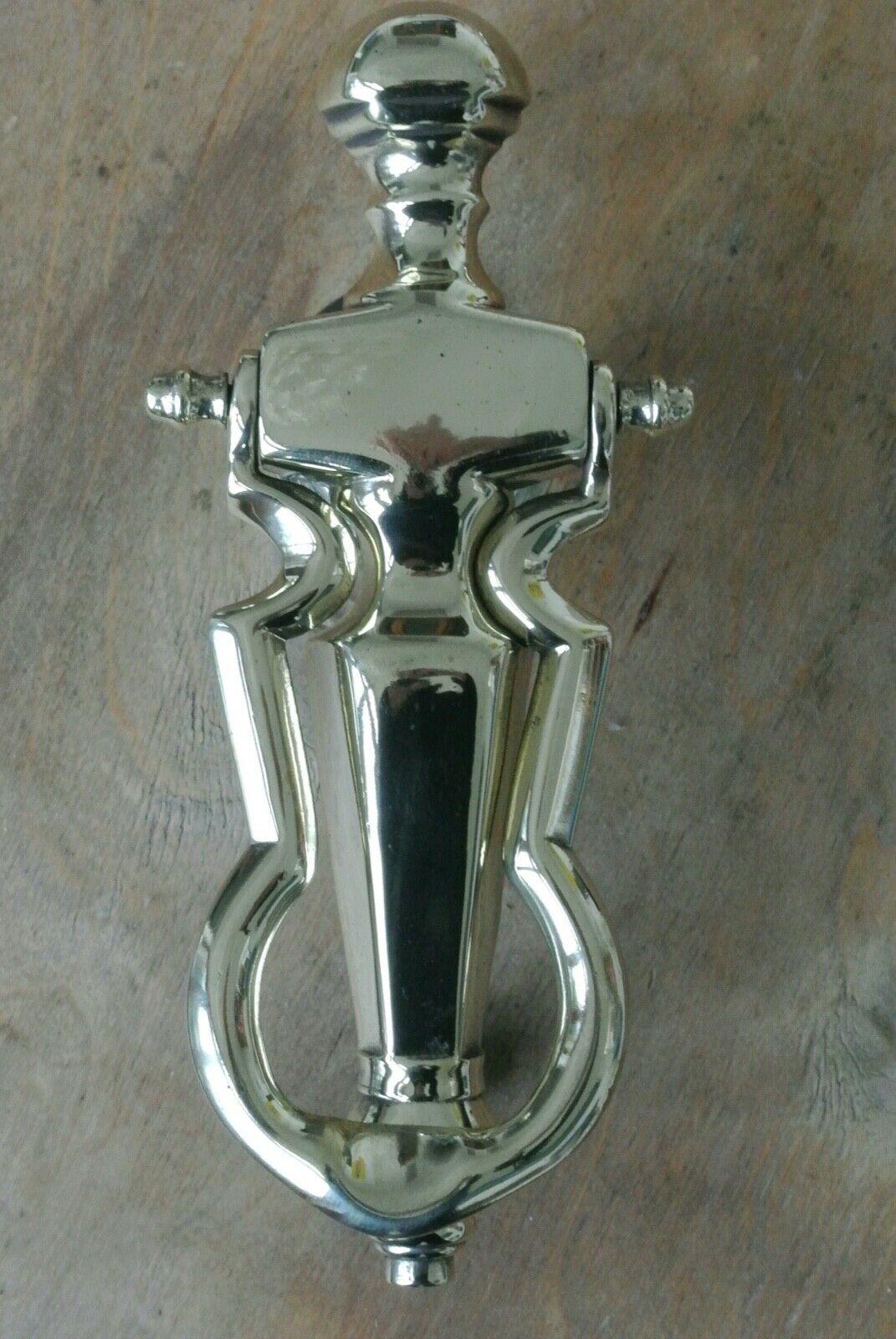 Genuine Victorian Brass Door Knocker & Bolts 8 Inches High (1 of 6)