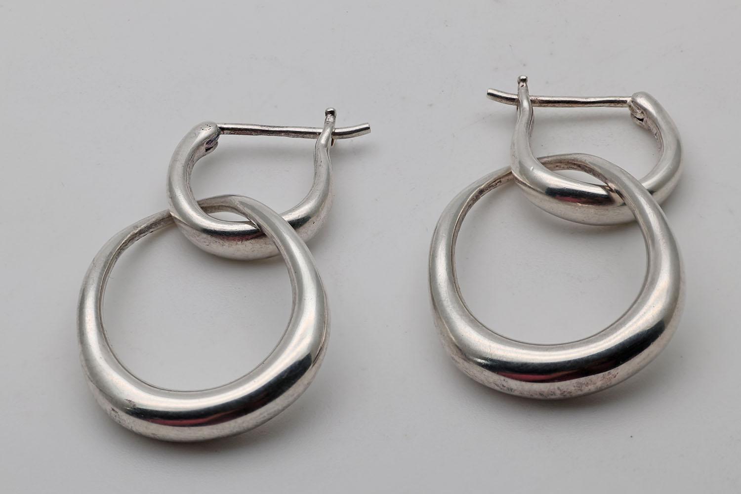 Georg Jensen Silver Offspring Earrings - Rare (1 of 2) Georg Jensen Silver Offspring Earrings - Rare (1 of 2)