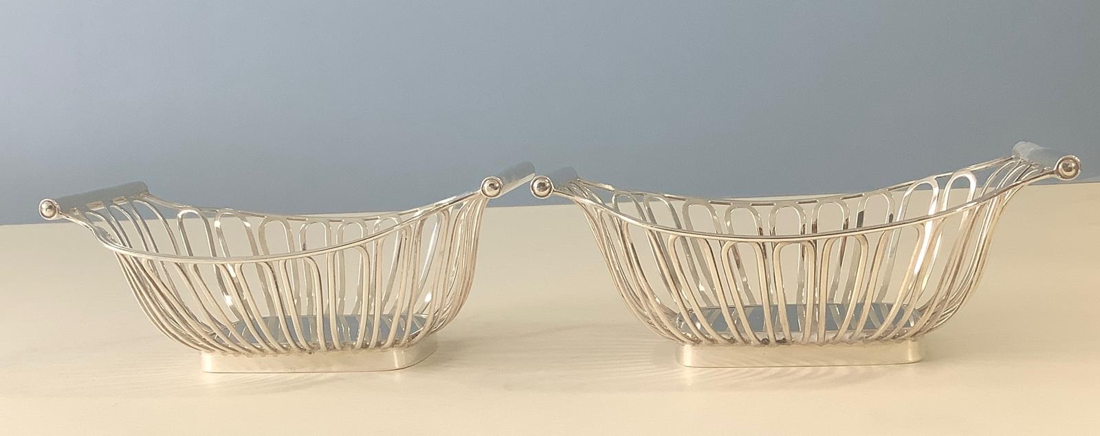 Pair of Antique Silver Baskets (1 of 5)