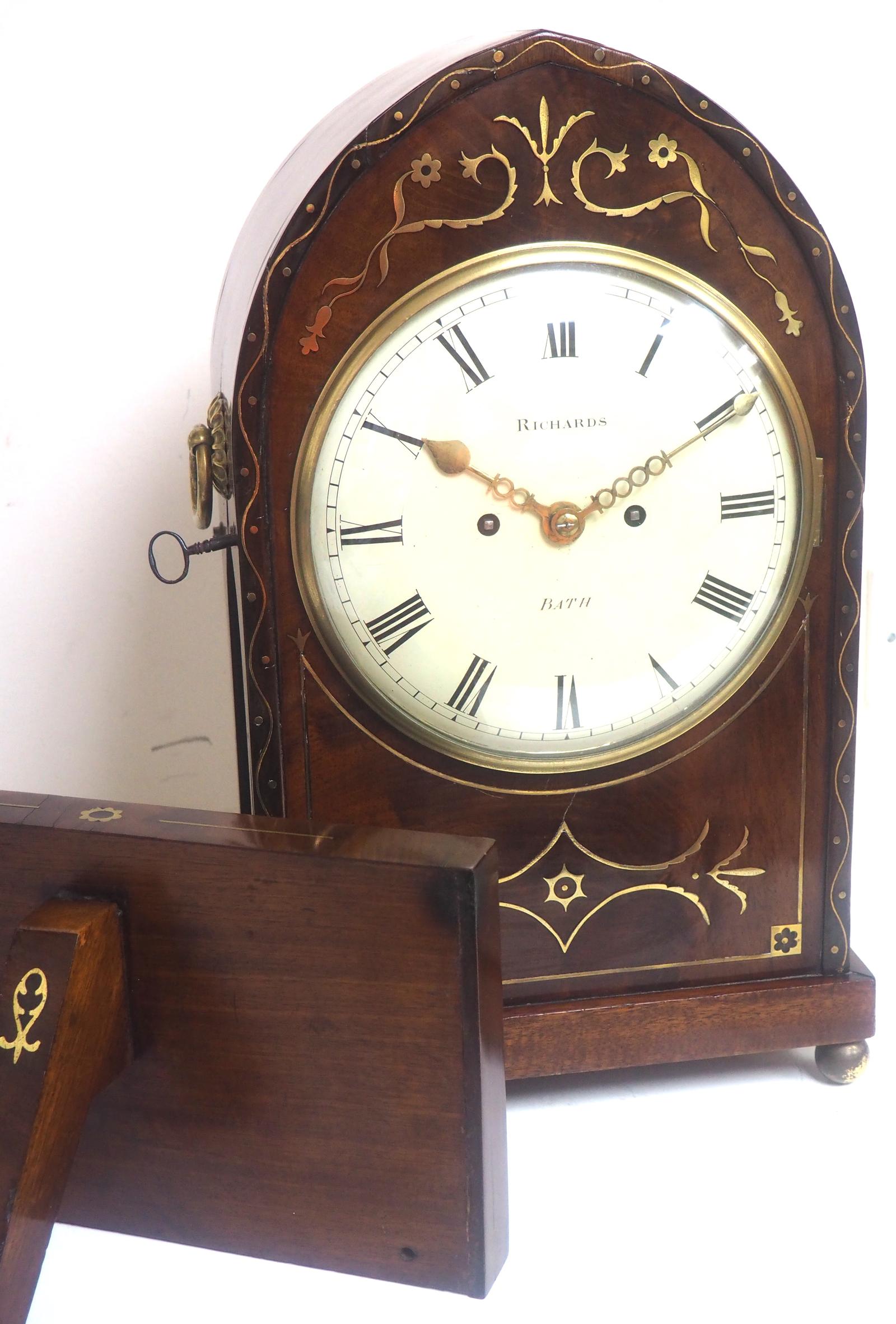 Antique English 8 Day Twin Fusee Bracket Clock. 8-day Striking Double Fusee Mantel Clock Richards Bath (1 of 15)