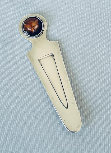 Wonderful Victorian Silver & Enamel Fox Bookmark (1 of 5) Wonderful Victorian Silver & Enamel Fox Bookmark (1 of 5)