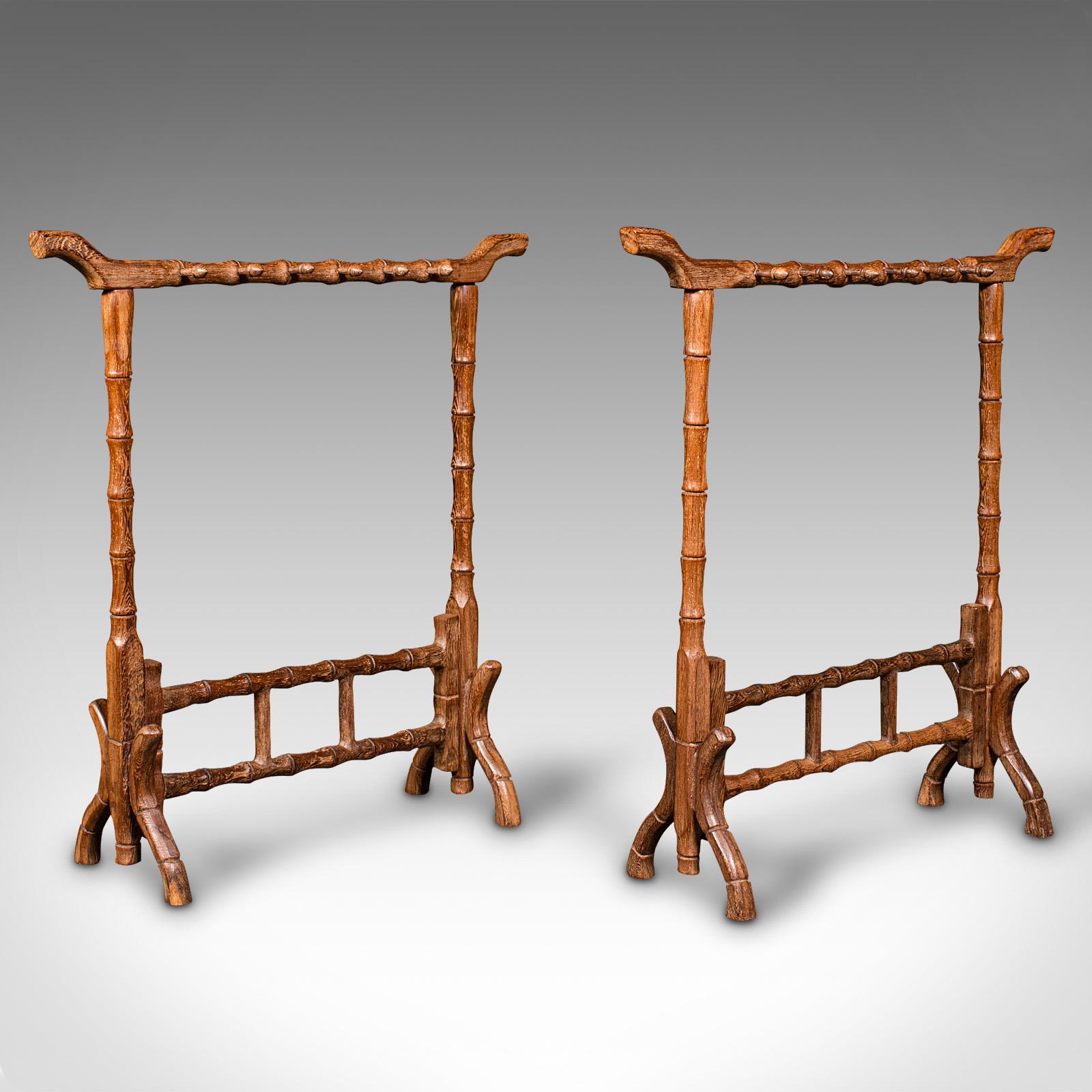 Pair Of Antique Decorative Spoon Rests, Japanese, Teak, Kitchen Stand, Victorian (1 of 9)