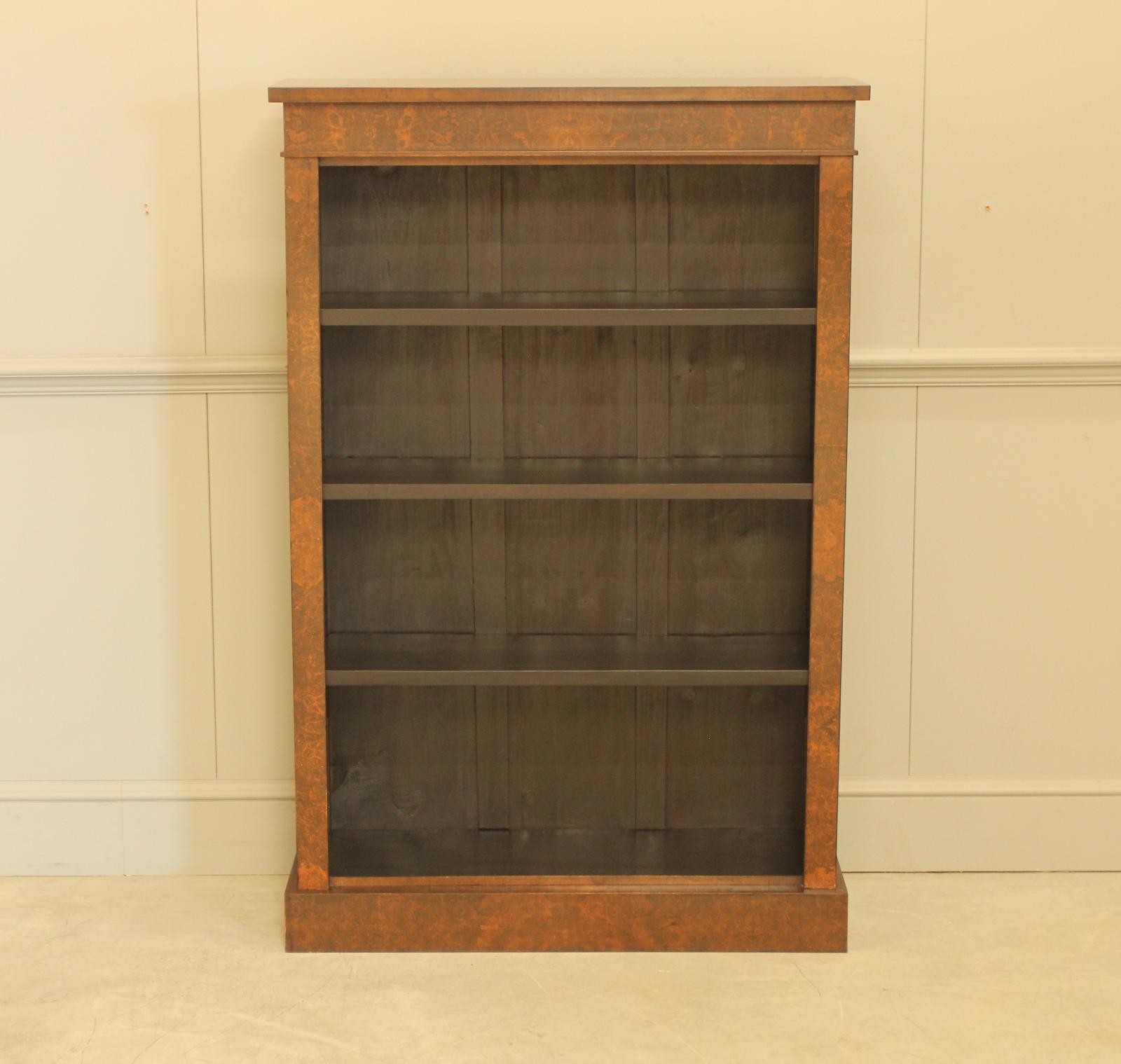 Victorian Faux Burr Walnut Open Bookcase (1 of 10) Victorian Faux Burr Walnut Open Bookcase (1 of 10)
