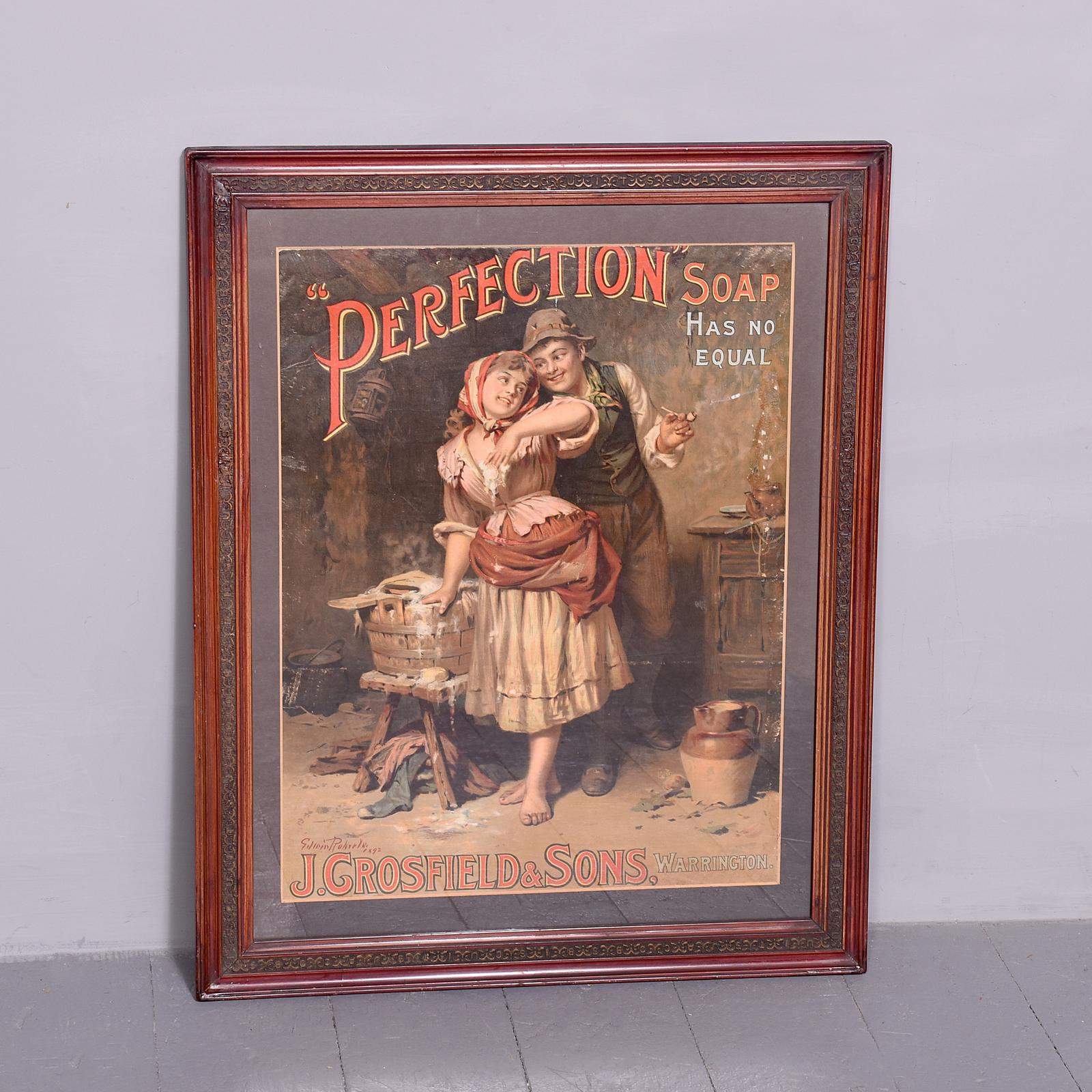 Framed Original Edwardian Poster for ‘Perfection Soap’ by J. Grosfield & Sons, Warrington (1 of 5)