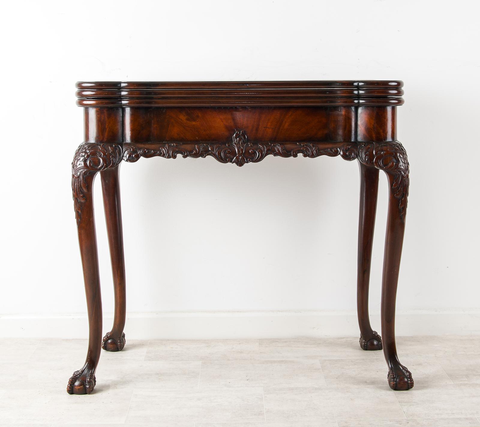 Antique George II Style Dual Action Mahogany Tea & Card Table (1 of 6) Antique George II Style Dual Action Mahogany Tea & Card Table (1 of 6)