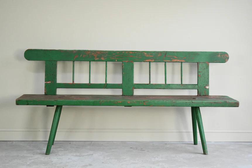 Green Painted European Bench (1 of 12) Green Painted European Bench (1 of 12)