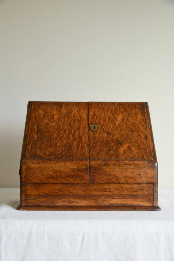 Late 19th Century Oak Stationery Cabinet (1 of 11)