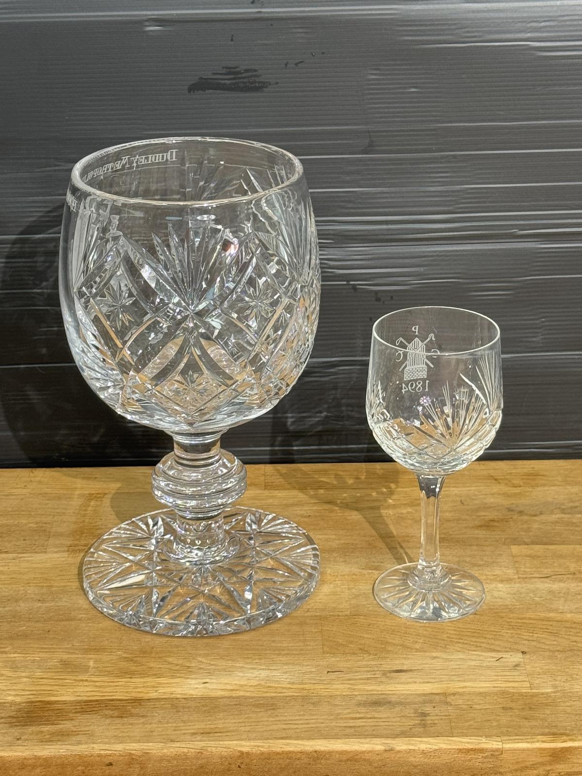 Large  Cut Glass Drinking Glass (1 of 5)