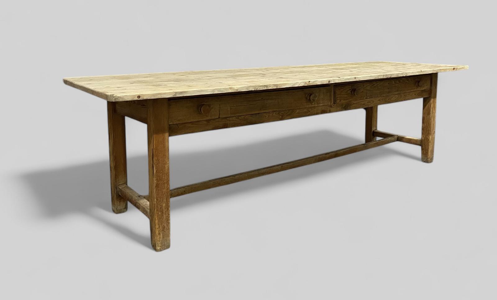 Large Victorian Pine Scullery Dining Table (1 of 12)