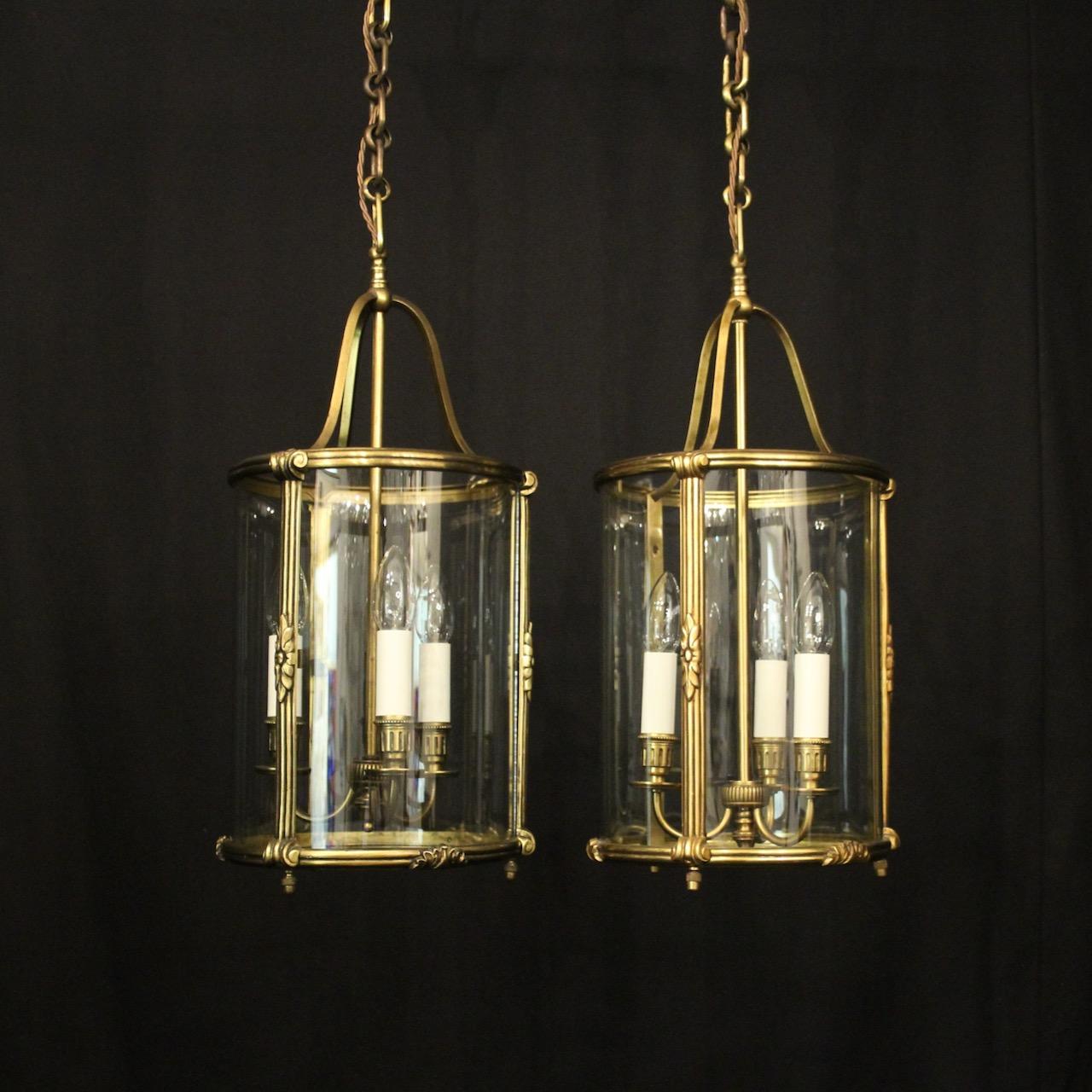 French Pair Gilded Bronze Antique Lanterns (1 of 10) French Pair Gilded Bronze Antique Lanterns (1 of 10)