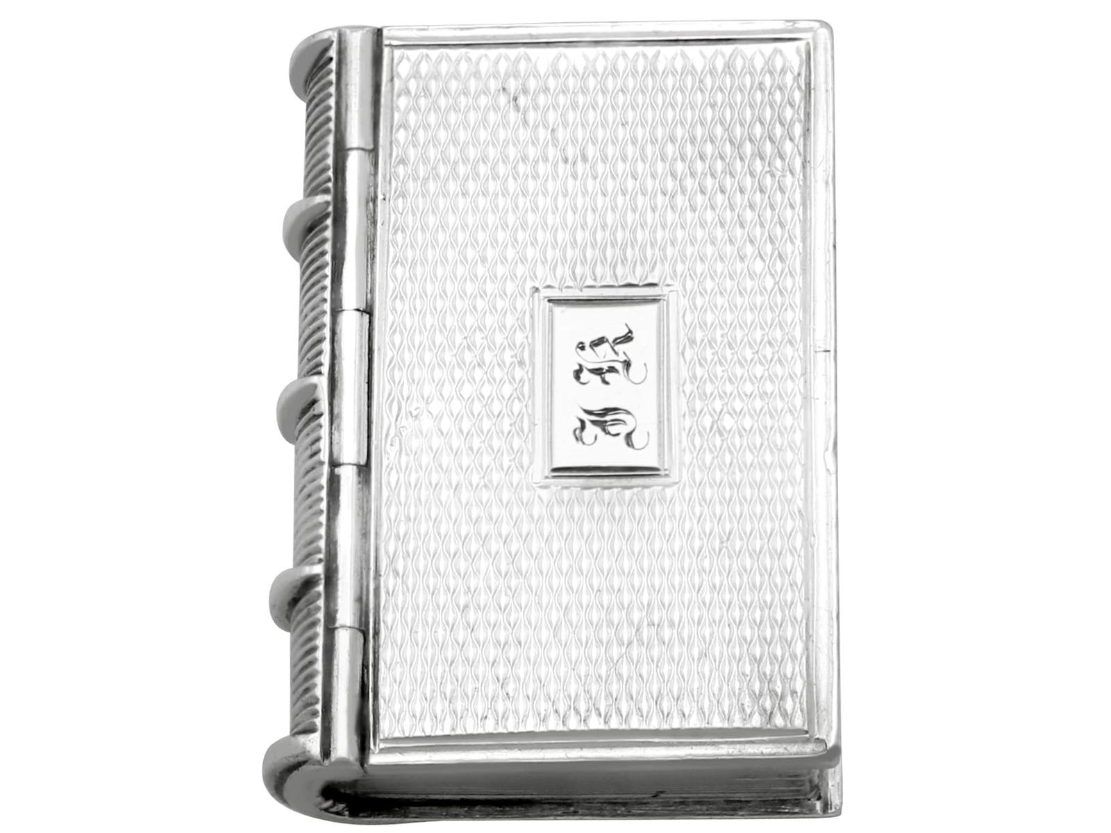 Antique William IV Sterling Silver Book Vinaigrette (1 of 13)