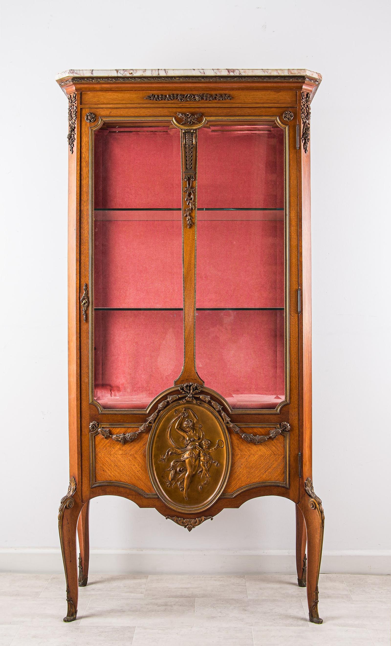 Antique French Ormolu Mounted Vitrine Cabinet With Marble Top (1 of 6) Antique French Ormolu Mounted Vitrine Cabinet With Marble Top (1 of 6)