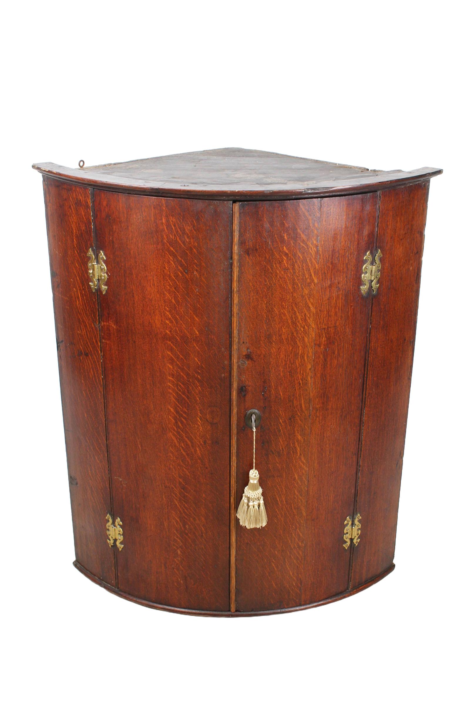 Georgian Oak Bow Front Corner Cupboard (1 of 13) Georgian Oak Bow Front Corner Cupboard (1 of 13)