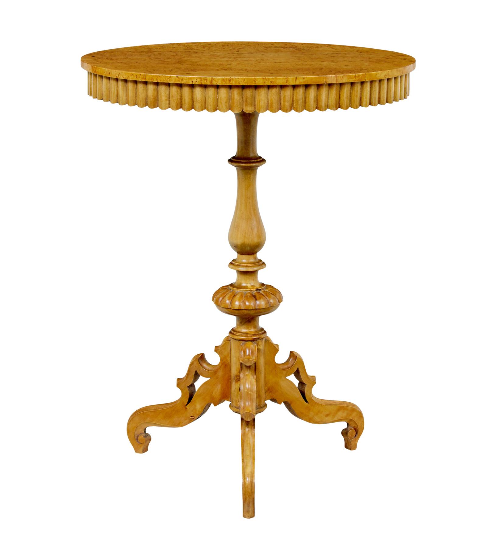 19th Century Swedish Birch Oval Occasional Table (1 of 7) 19th Century Swedish Birch Oval Occasional Table (1 of 7)