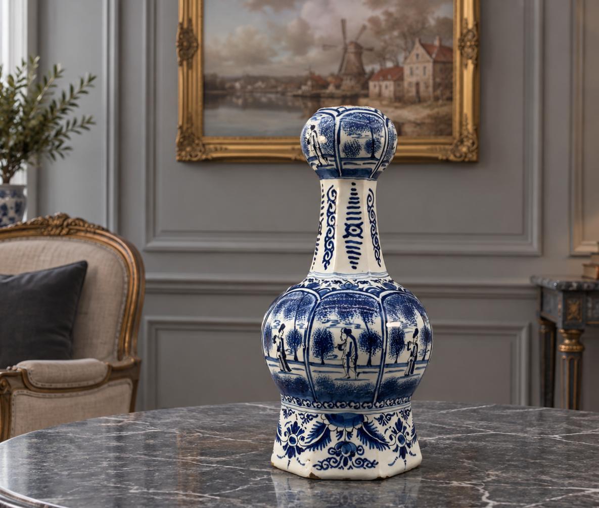Large 17th Century Dutch Delft Chinoiserie Blue & White Faience Vase c.1670 (1 of 14) Large 17th Century Dutch Delft Chinoiserie Blue & White Faience Vase c.1670 (1 of 14)