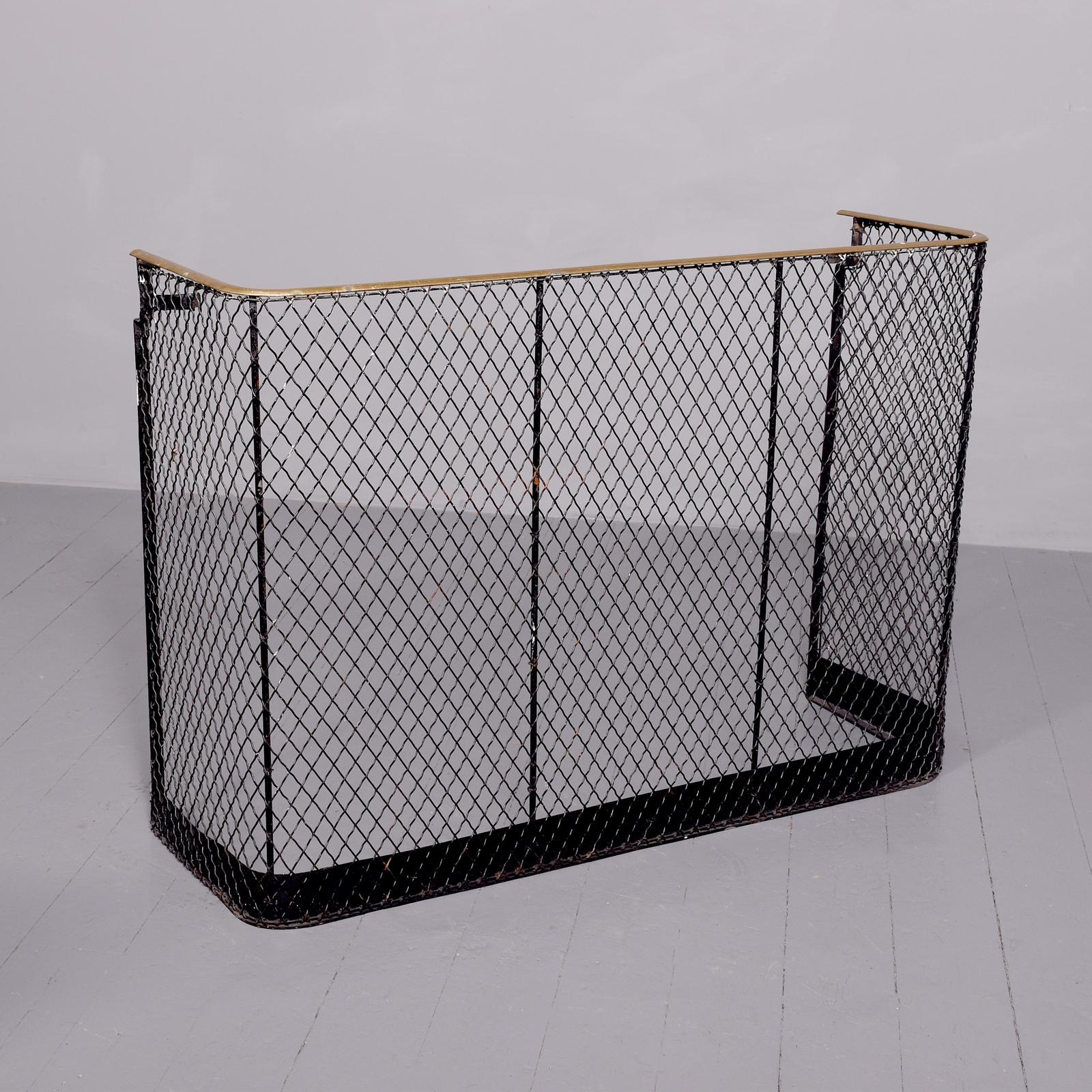 Large Victorian Brass & Metal Nursery Fender (1 of 4)