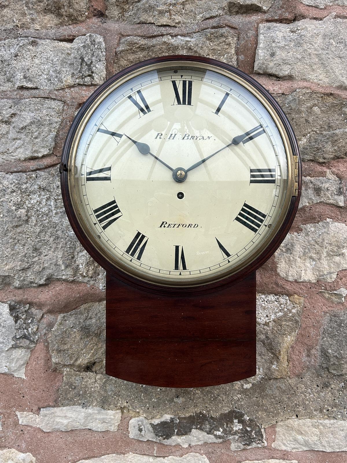 Superb Georgian Single Fusee Drop Dial Clock - c.1840 (1 of 9)