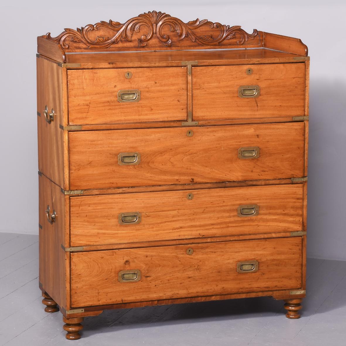 Solid Camphor Wood & Brass Bound Campaign Chest (1 of 15)