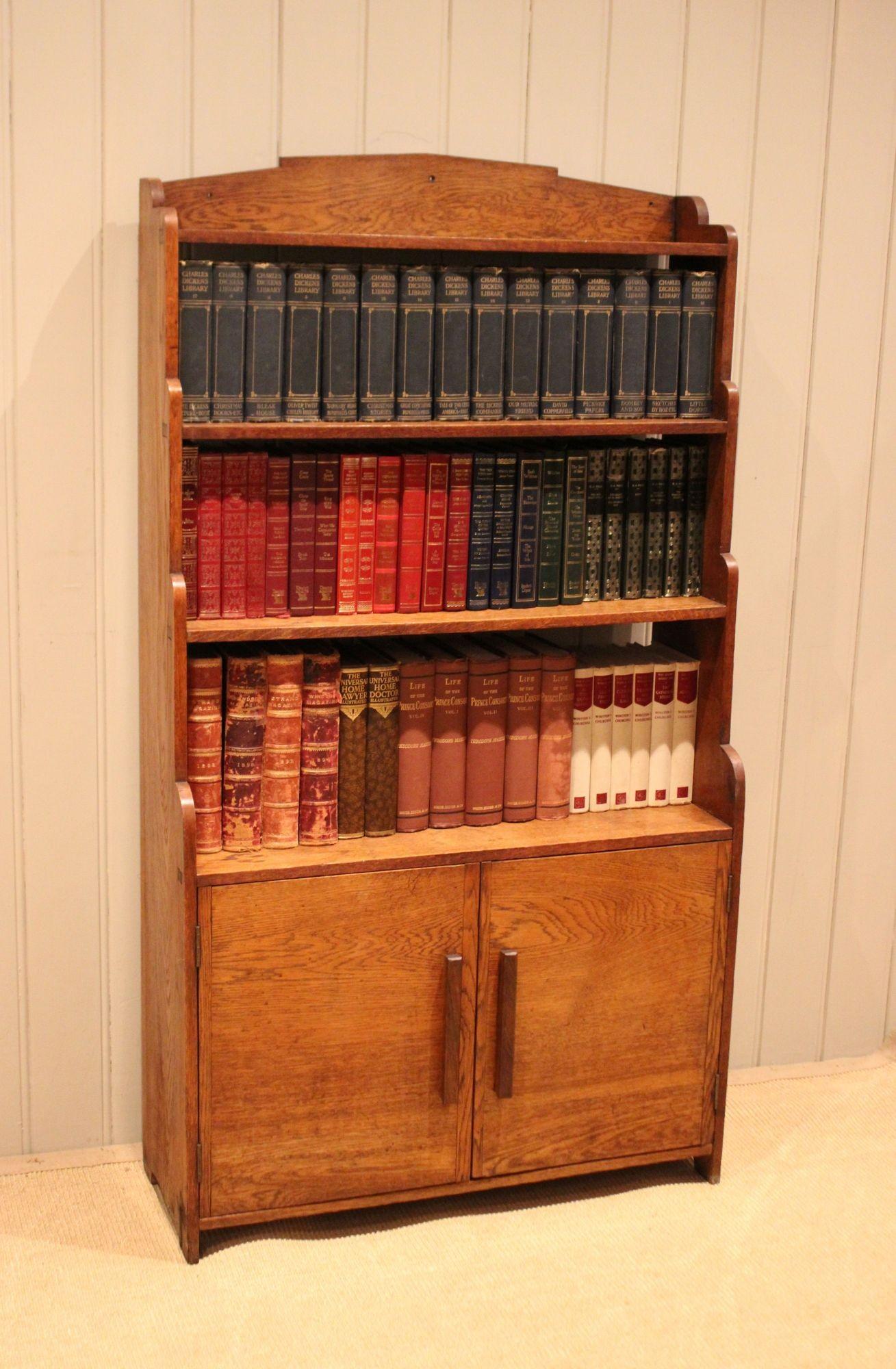 Solid Oak Cabinet Bookcase (1 of 13)