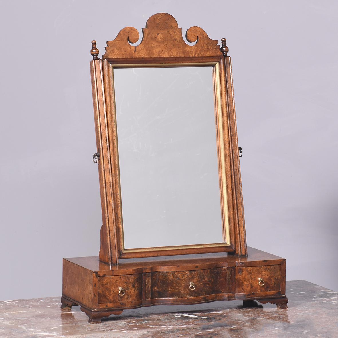 George II Style Burr Elm Dressing Mirror (1 of 8) George II Style Burr Elm Dressing Mirror (1 of 8)