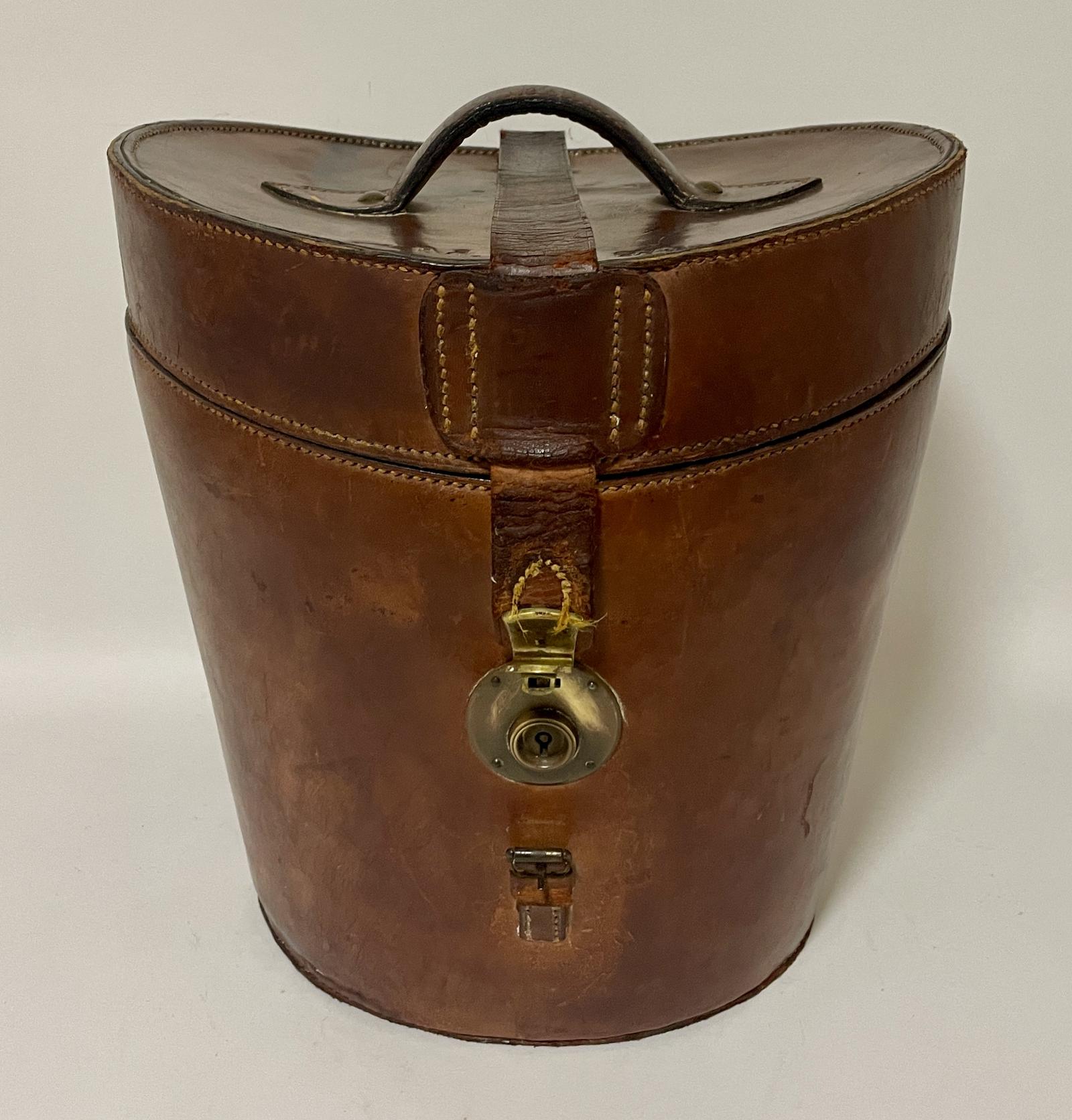 Victorian Leather Double Top Hat Box (1 of 23) Victorian Leather Double Top Hat Box (1 of 23)