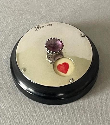 Rare Edwardian Silver & Ebony Trumps Marker (1 of 4)