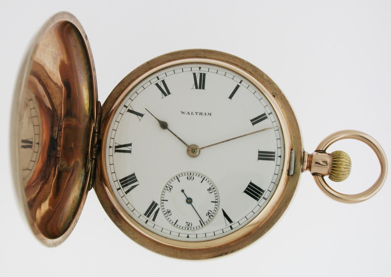 Pocket Watch American Waltham 9ct Lever Full Hunter 1908 (1 of 7) Pocket Watch American Waltham 9ct Lever Full Hunter 1908 (1 of 7)