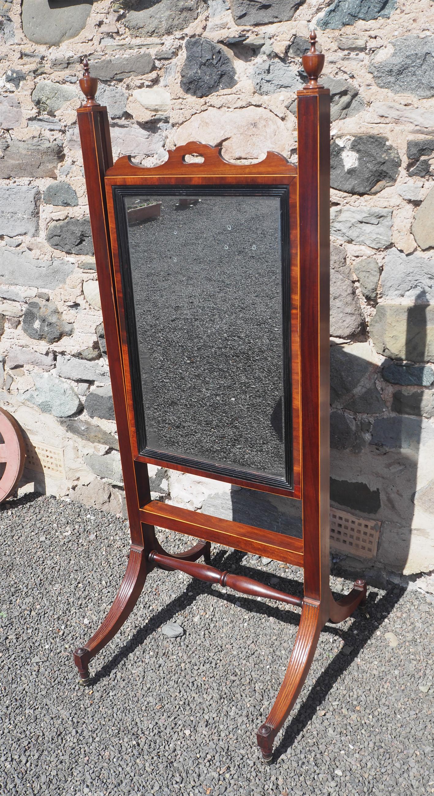 Georgian "Rise and Fall" Cheval Mirror (1 of 7) Georgian "Rise and Fall" Cheval Mirror (1 of 7)