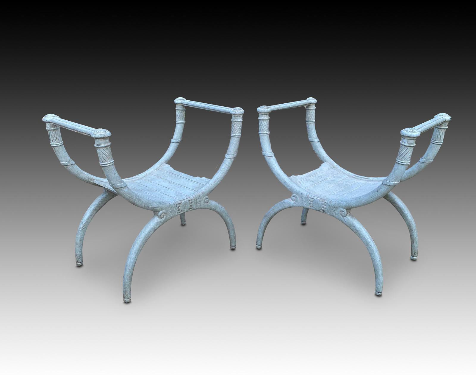 Pair Of Regency Style Window Seats (1 of 3)