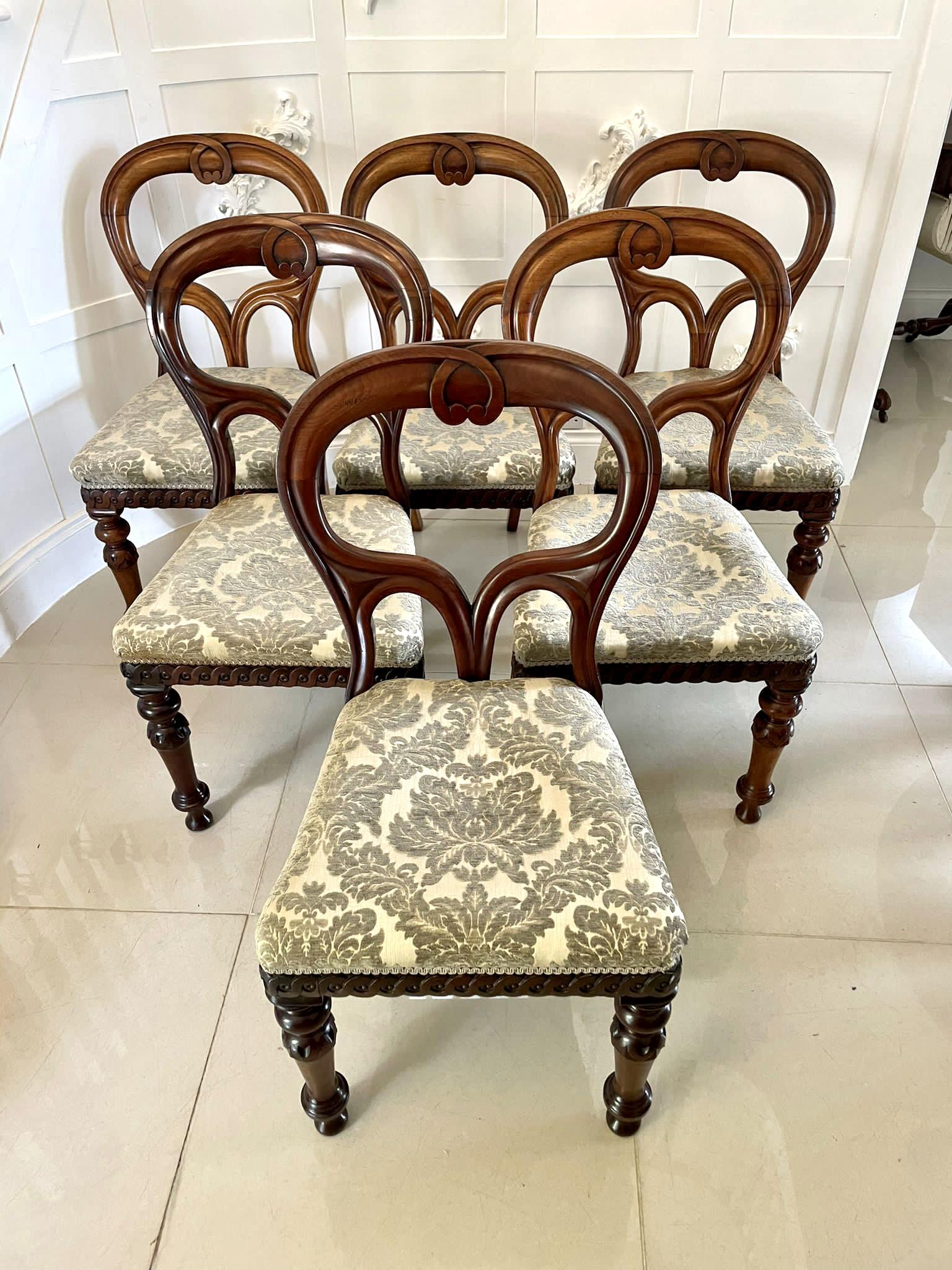 Outstanding Set of 6 Victorian Antique Mahogany Scottish Balloon Back Dining Chairs (1 of 17) Outstanding Set of 6 Victorian Antique Mahogany Scottish Balloon Back Dining Chairs (1 of 17)