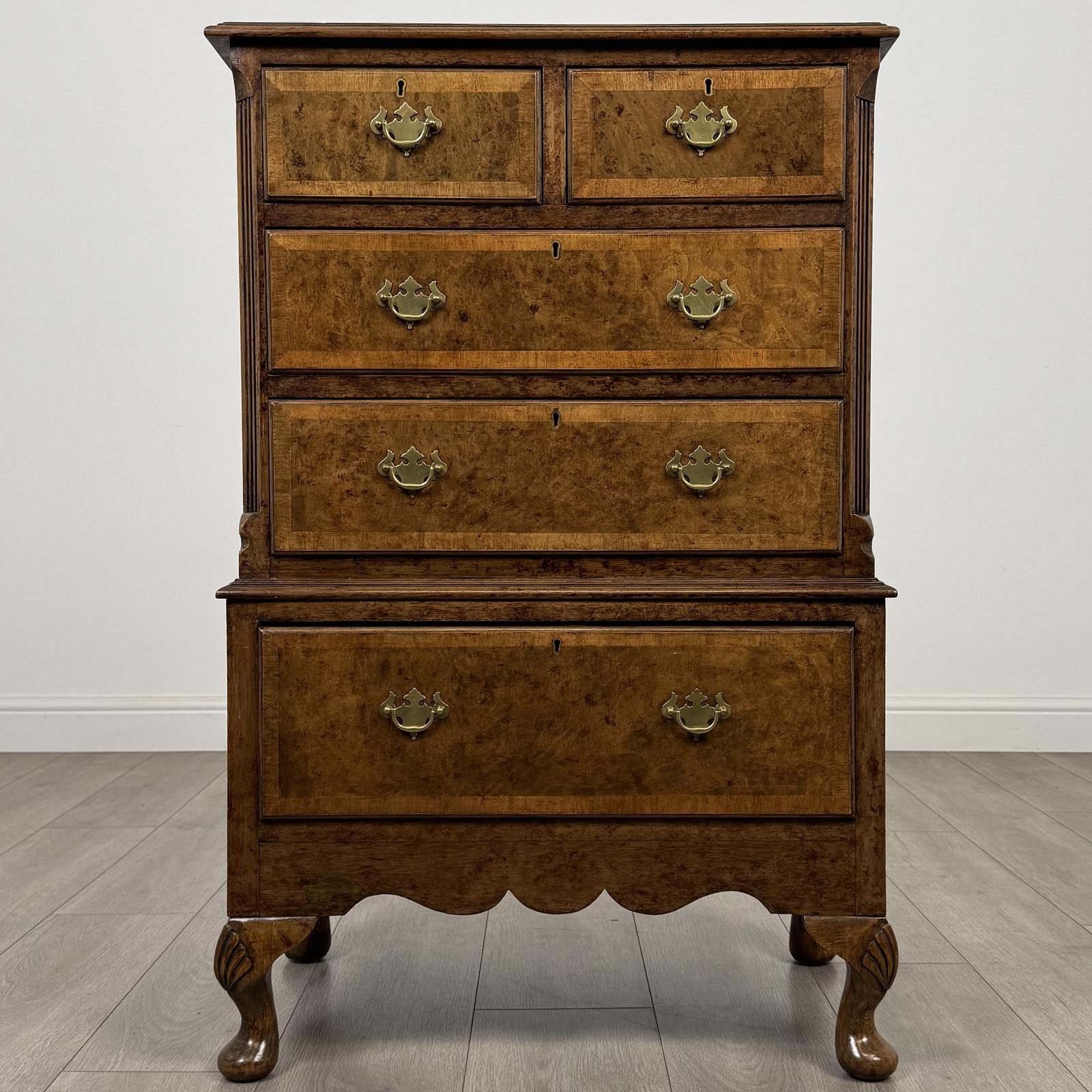 Antique 20th Century Chest Of Drawers In Burr Walnut (1 of 11)