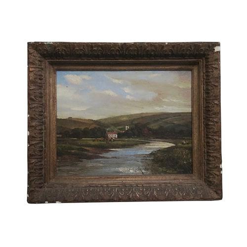 Norman Church on River Scene 19th Century (1 of 4)