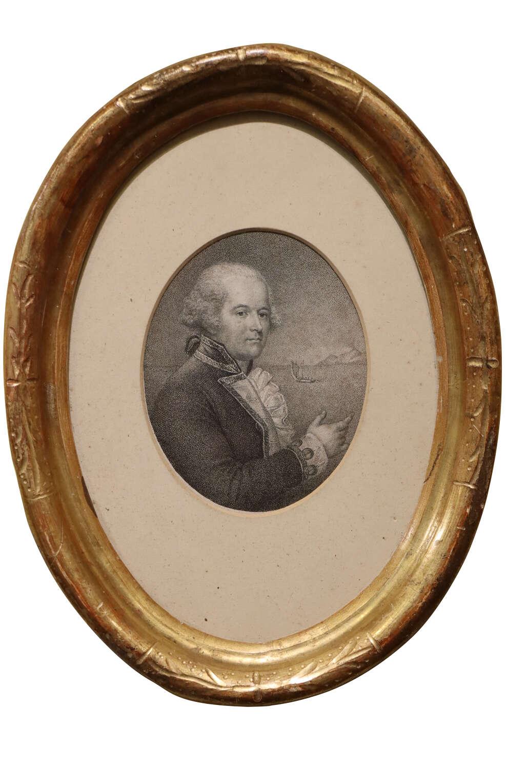 Engraving of Naval Officer (1 of 2)