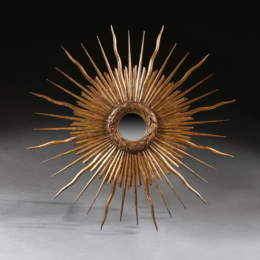 Large 4ft Mid 20th Century Giltwood Sunburst Convex Mirror (1 of 7) Large 4ft Mid 20th Century Giltwood Sunburst Convex Mirror (1 of 7)