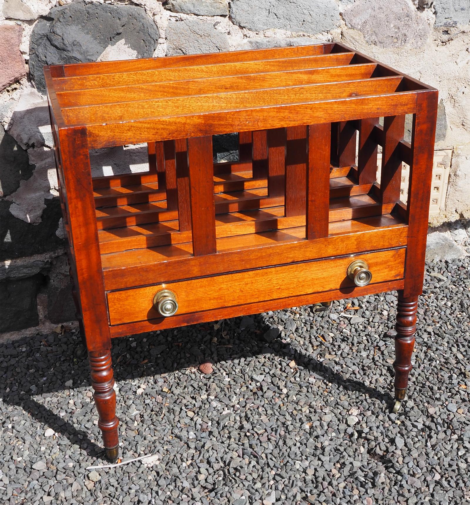 Regency Mahogany Canterbury / Magazine Holder (1 of 6)