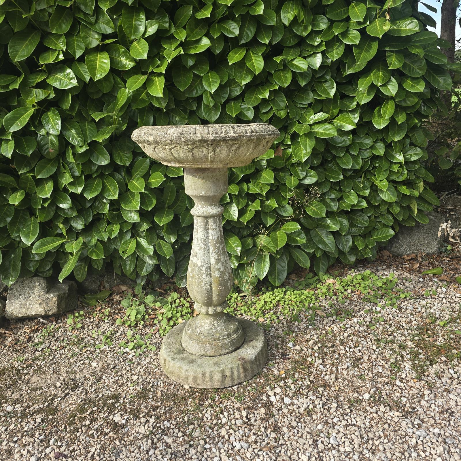 Well Weathered Stone Bird Bath (1 of 8) Well Weathered Stone Bird Bath (1 of 8)