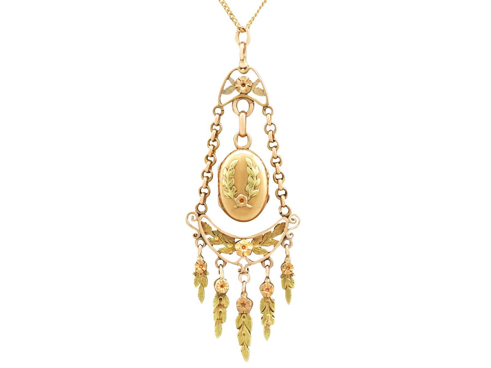 French Antique 18ct Yellow & Rose Gold Locket (1 of 9)