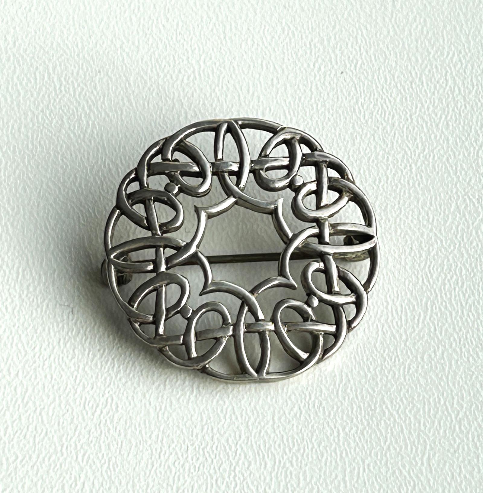 Vintage Scottish Silver Celtic Themed Brooch (1 of 6)