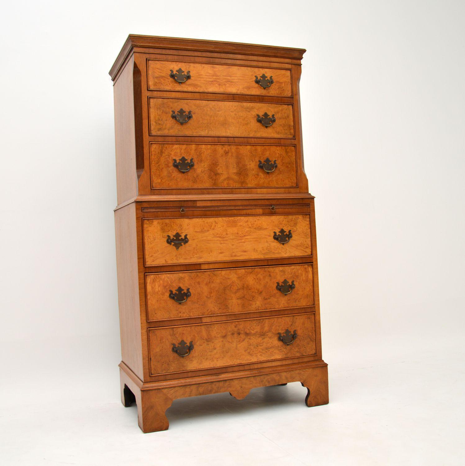 Antique Burr Walnut Chest on Chest of Drawers (1 of 11) Antique Burr Walnut Chest on Chest of Drawers (1 of 11)