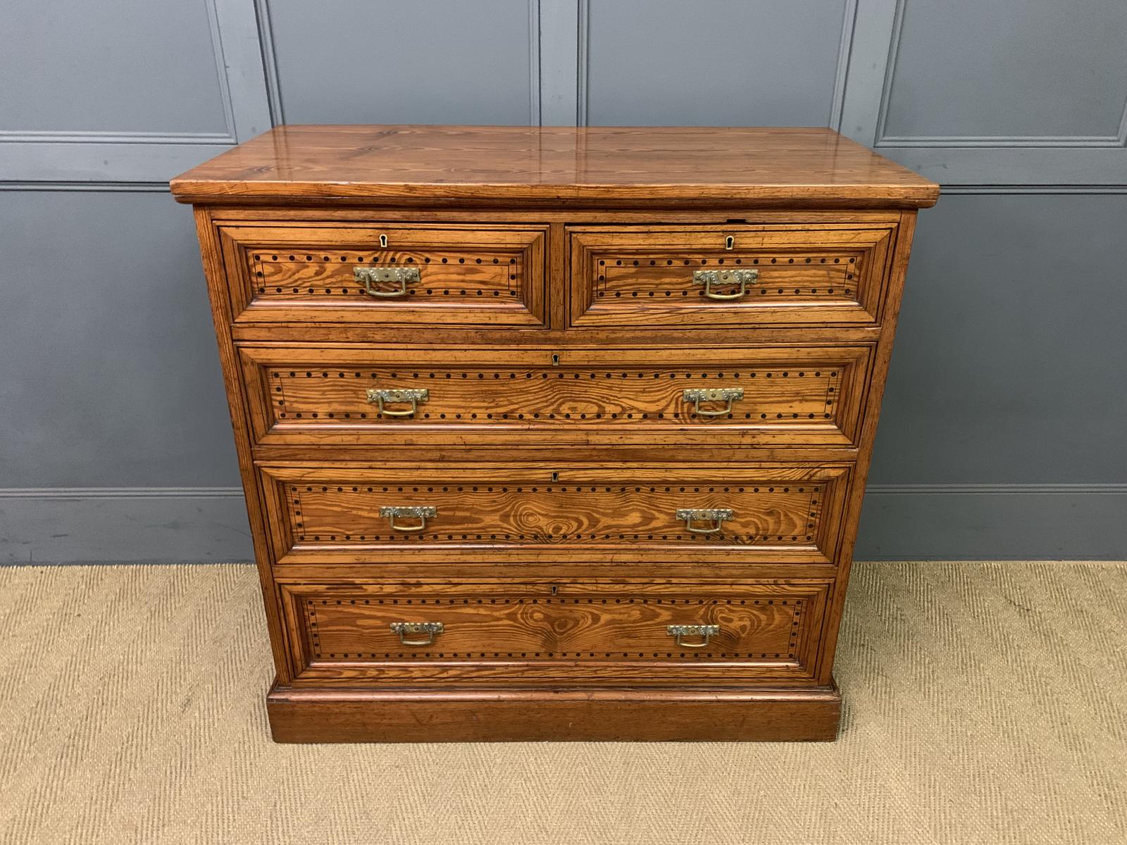 Pitch Pine Aesthetic Period Chest of Drawers (1 of 14)