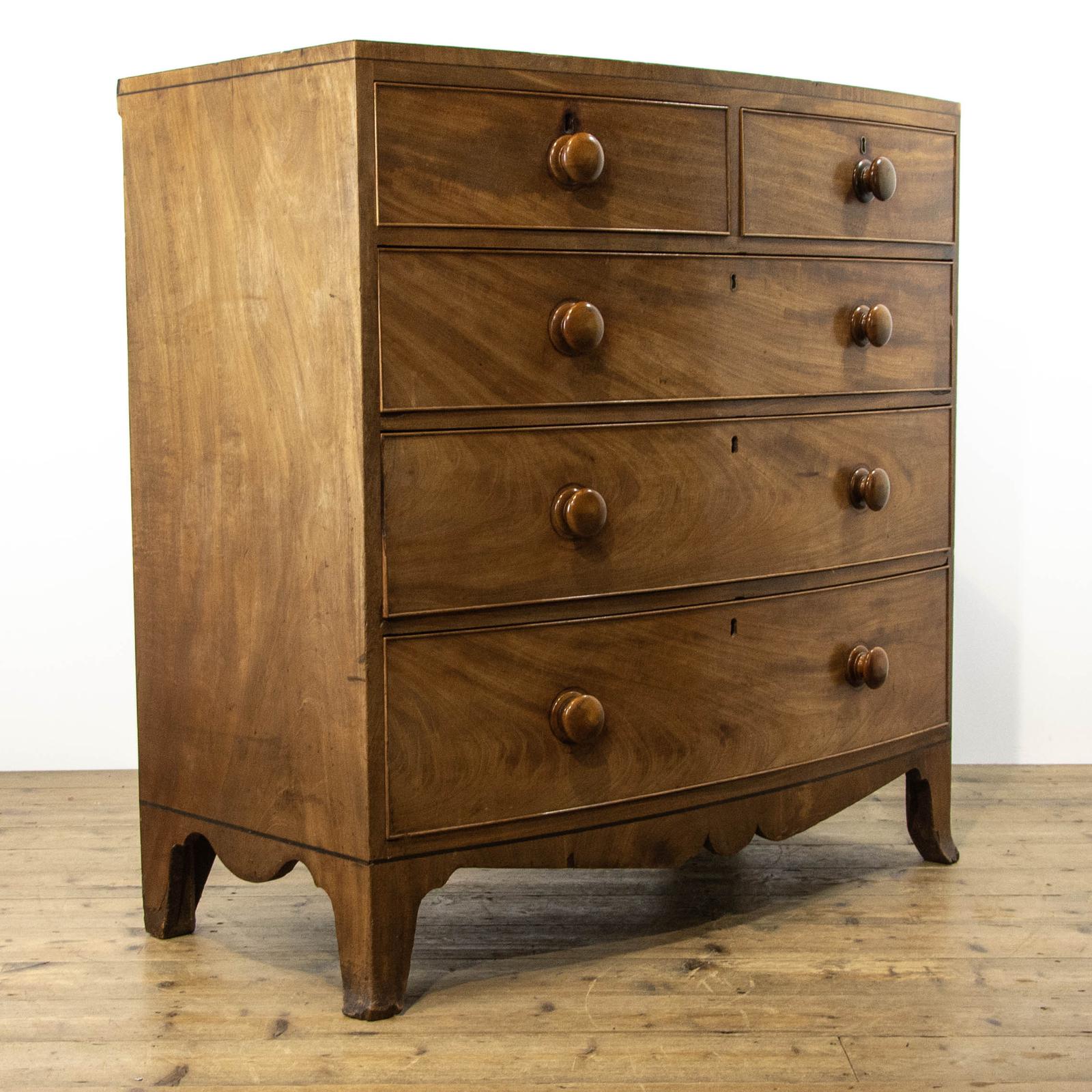 Antique Mahogany Bow Fronted Chest of Drawers (1 of 8) Antique Mahogany Bow Fronted Chest of Drawers (1 of 8)