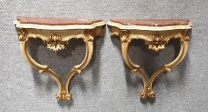 Good Pair of French Parcel Gilt Console Tables (1 of 1)