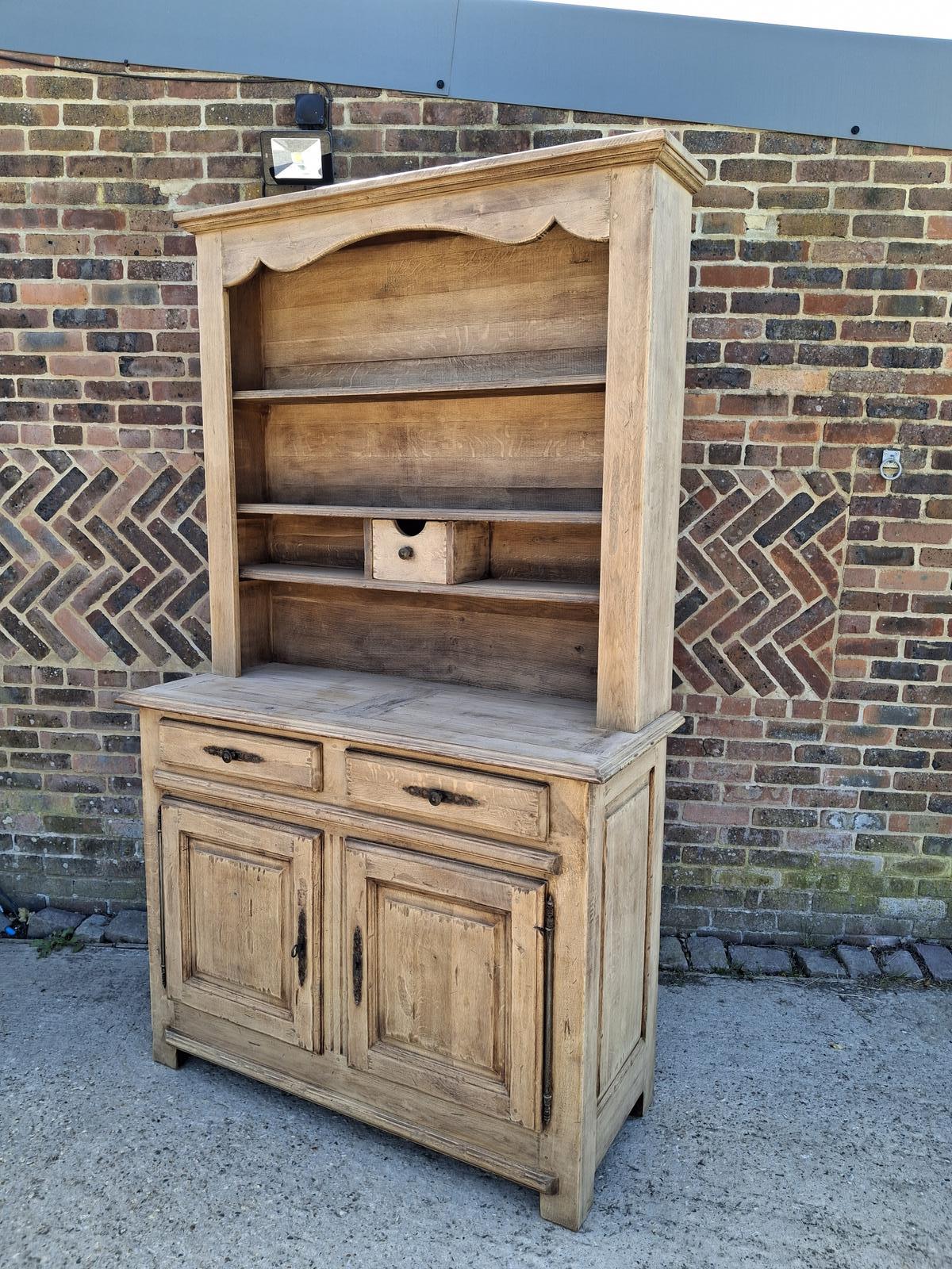 French Bleached Oak Dresser Cabinet - Rustic Farmhouse Style (1 of 24) French Bleached Oak Dresser Cabinet - Rustic Farmhouse Style (1 of 24)