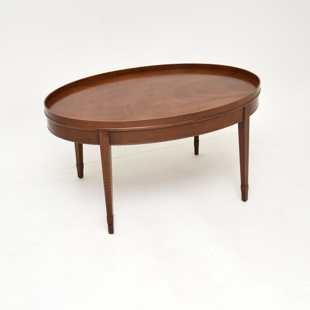 Antique Inlaid Mahogany Coffee Table (1 of 9) Antique Inlaid Mahogany Coffee Table (1 of 9)