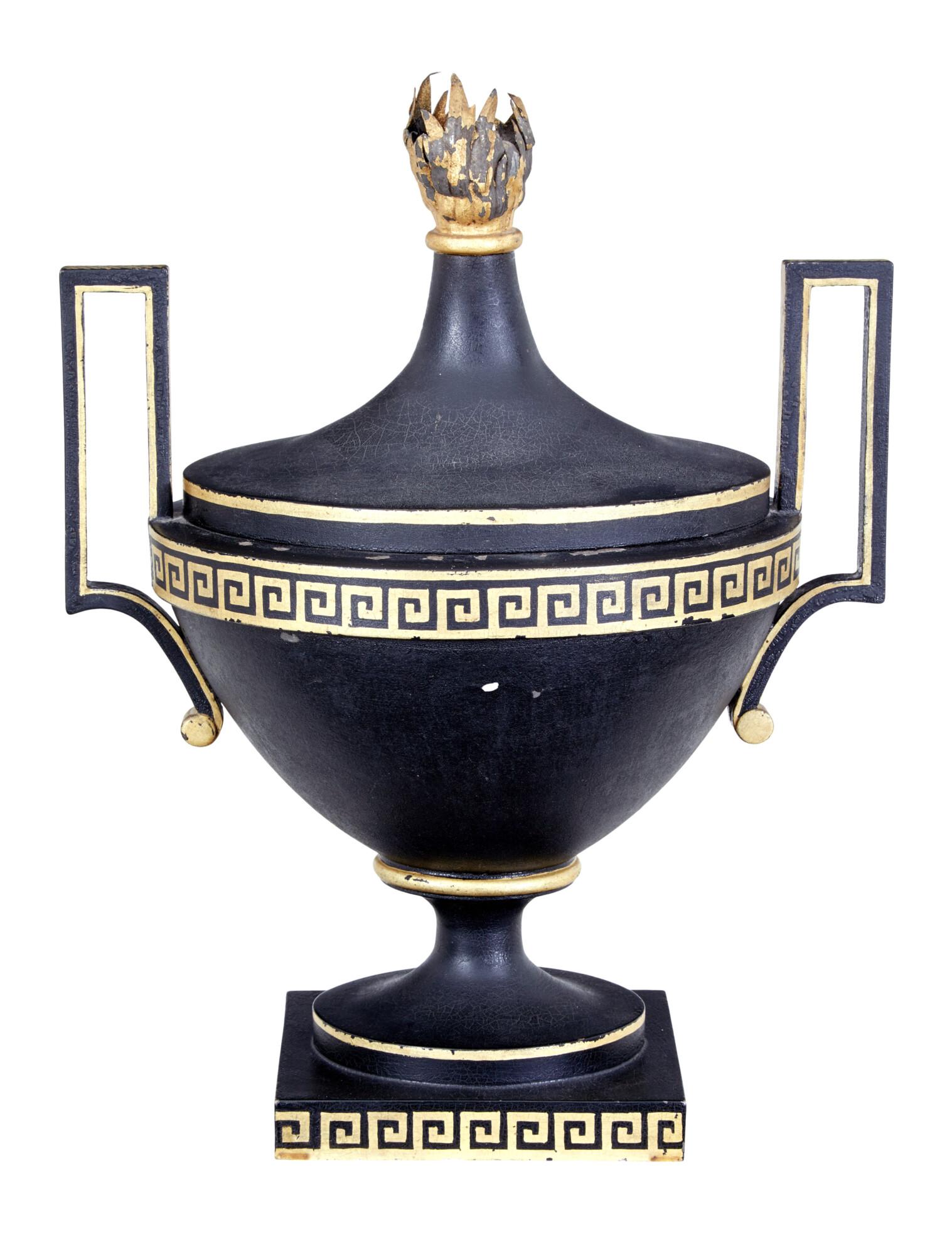 Early 19th Century Empire Toleware Decorative Urn (1 of 6)