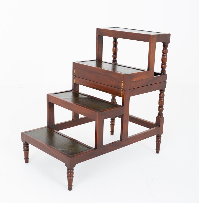 Set of Regency Style Mahogany Library Steps c.1920 (1 of 8) Set of Regency Style Mahogany Library Steps c.1920 (1 of 8)