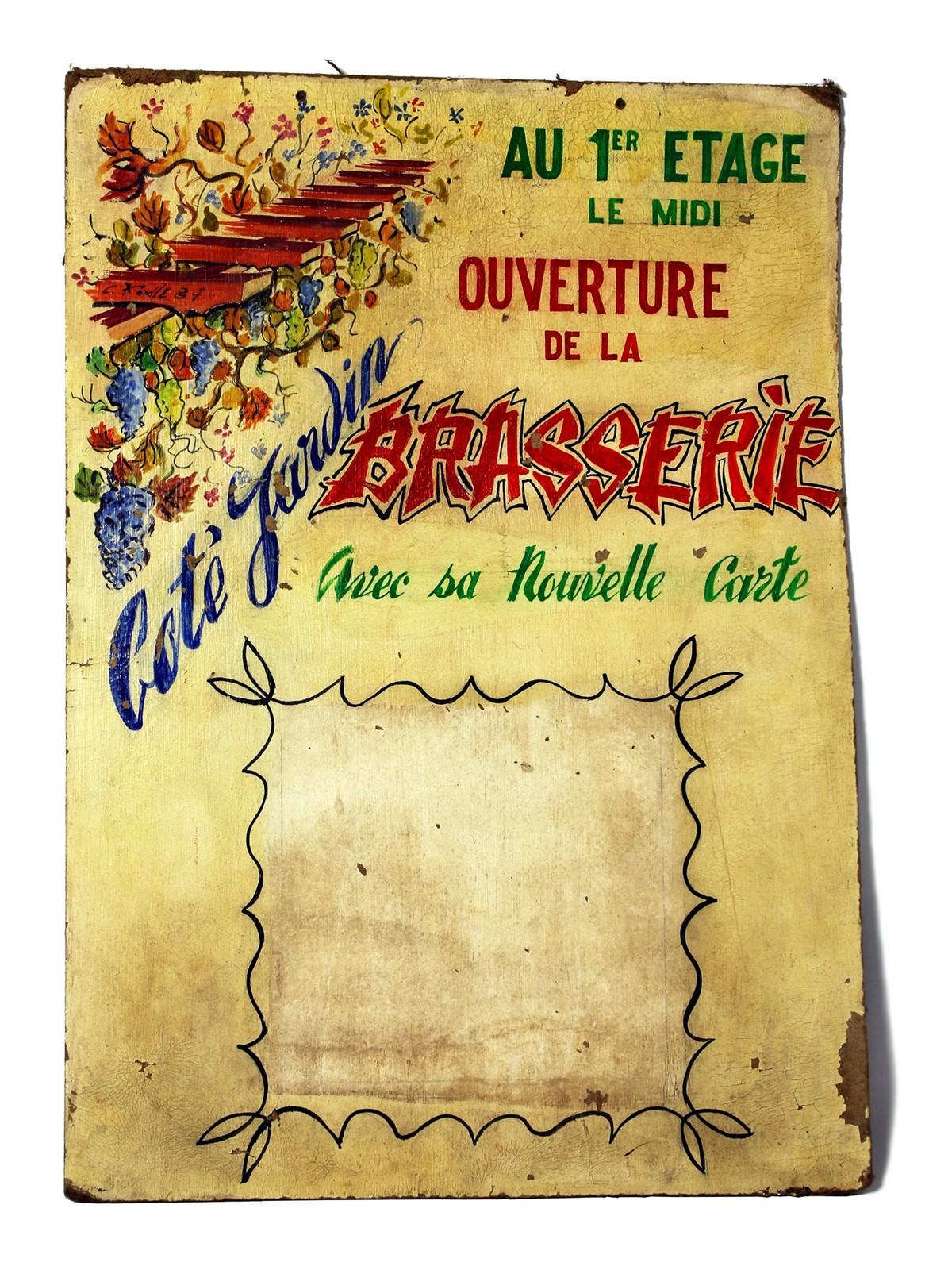 Beautiful Painted Menu Sign For French Brasserie (1 of 9)