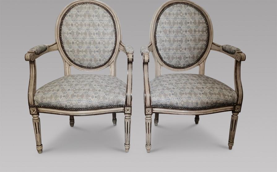 Pair of French Salon Chairs (1 of 4)